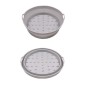 Air Fryer Grill Mat High Temperature Resistant Silicone Baking Tray, Specification: Large Round Gray