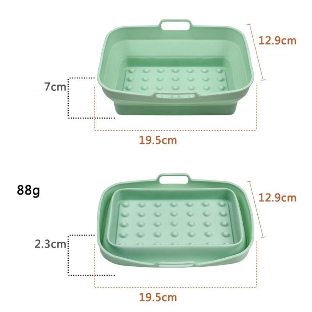 Air Fryer Grill Mat High Temperature Resistant Silicone Baking Tray, Specification: Rectangular Dot Green