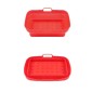 Air Fryer Grill Mat High Temperature Resistant Silicone Baking Tray, Specification: Rectangular Dot Red