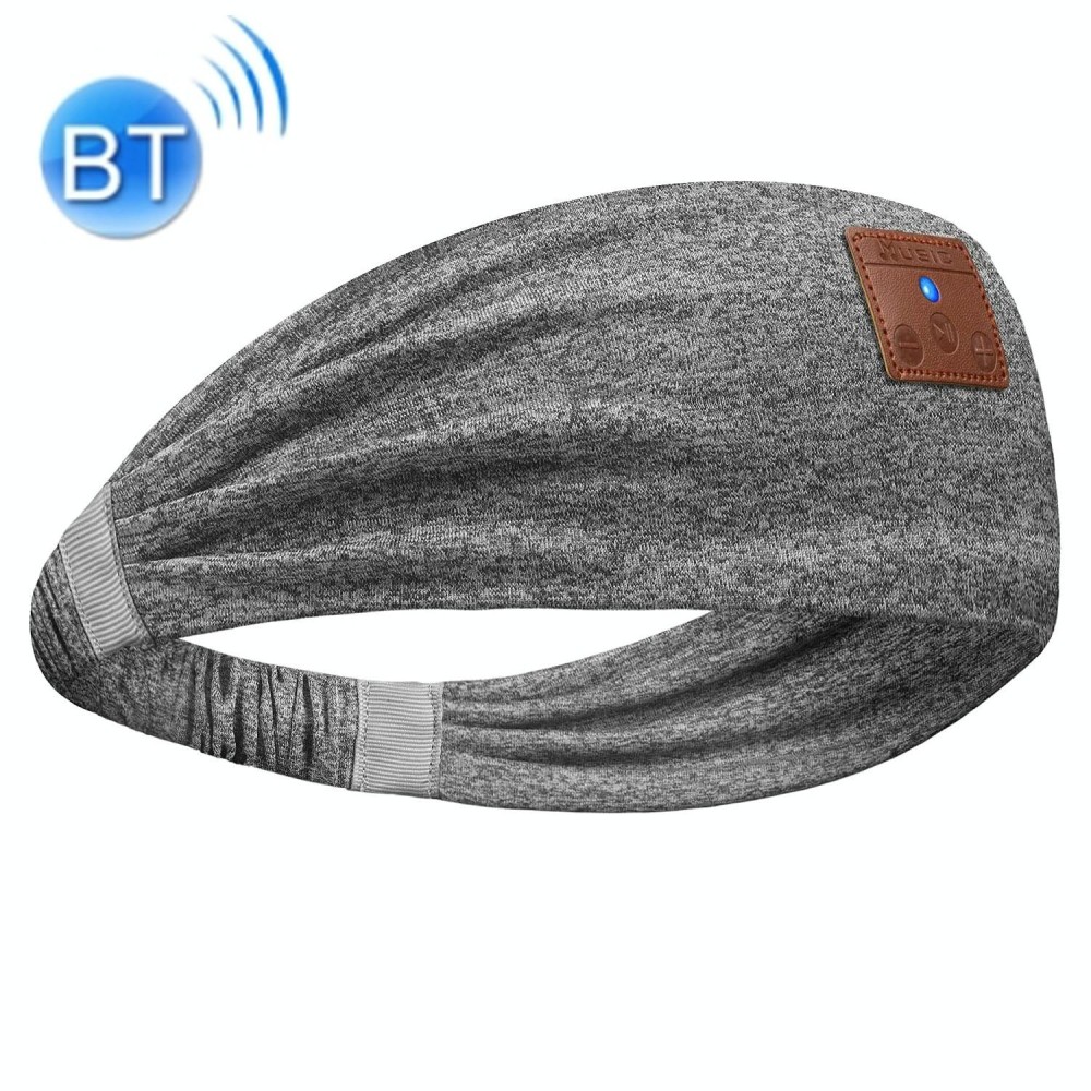 Bluetooth Headband Headphones Sleep Mask for Side Sleeper Workout Running(Hemp Gray)