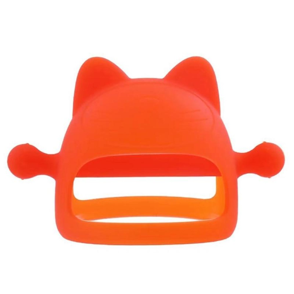 Baby Anti-eating Hand Cover Boiled Silicone Soothing Teeth Stick(Orange)