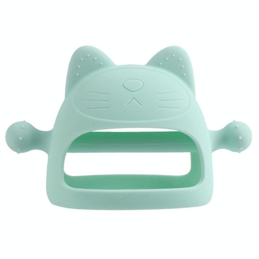 Baby Anti-eating Hand Cover Boiled Silicone Soothing Teeth Stick(Mint Green)