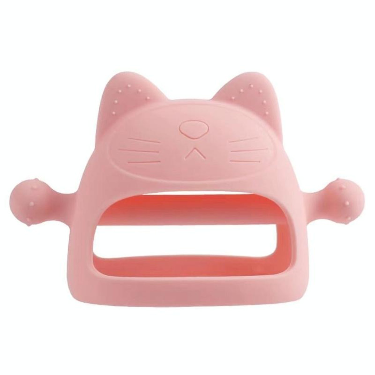 Baby Anti-eating Hand Cover Boiled Silicone Soothing Teeth Stick(Light Pink)