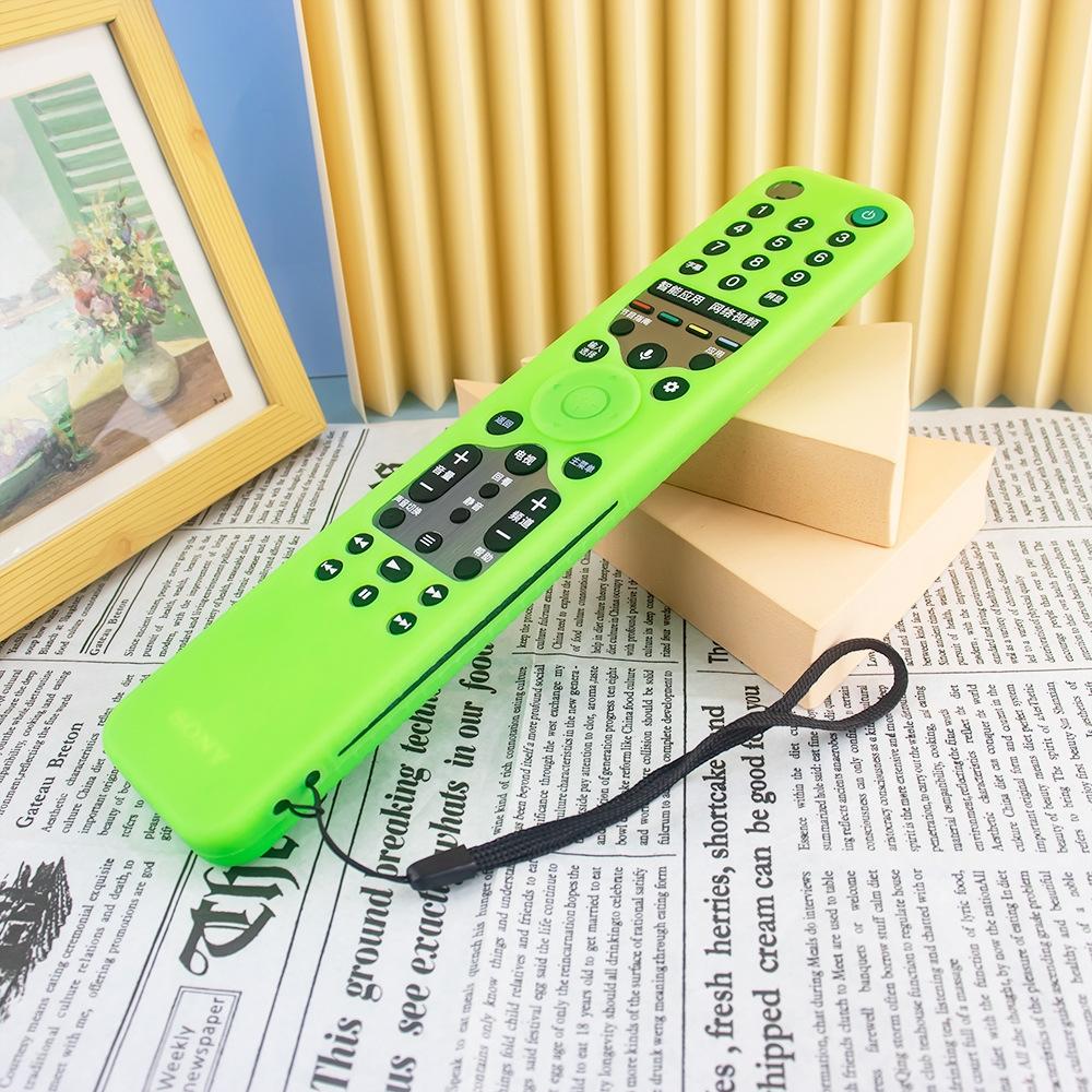 Y46 Remote Control Anti-Fall Silicone Protective Case For Sony RMF-TX600C/P/U/E 500U/E(Luminous Green)