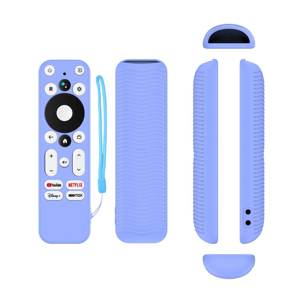 For ONN Android TV 4K UHD Streaming Device Y55 Anti-Fall Silicone Remote Control Cover(Luminous Blue)