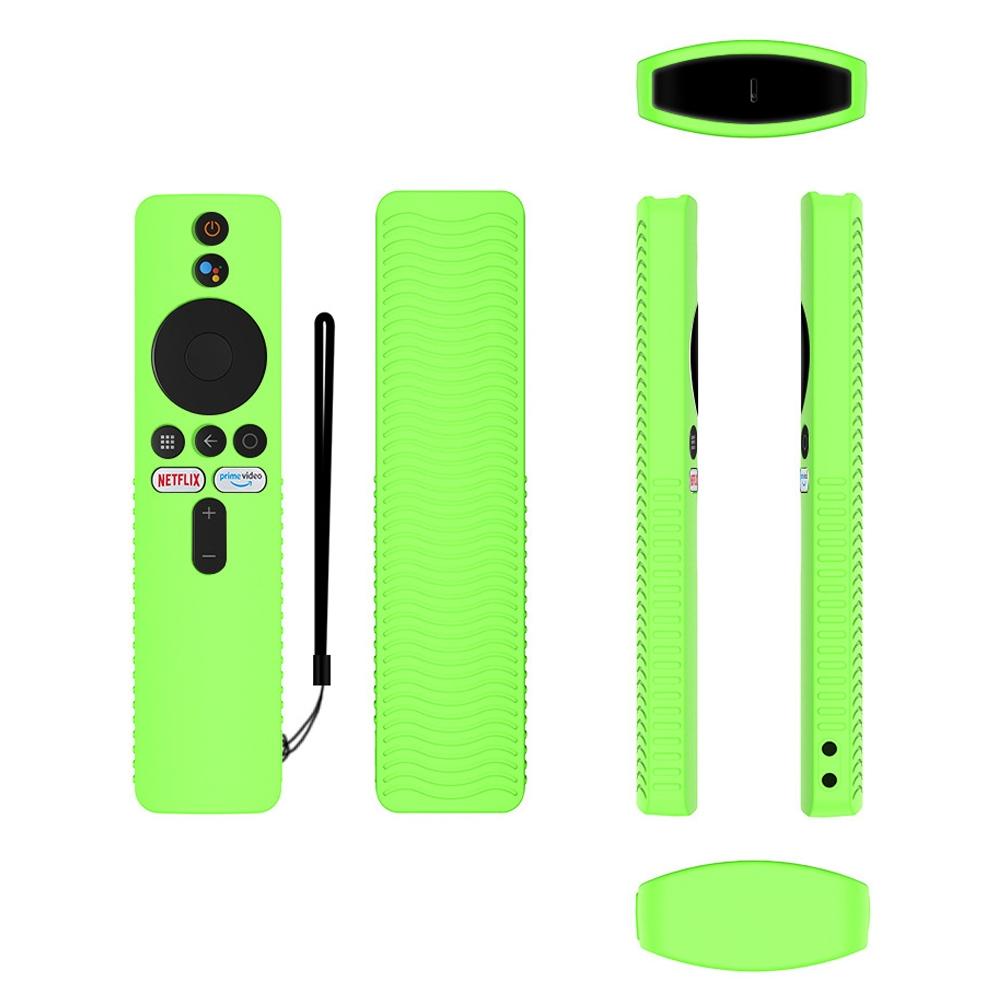 For Xiaomi 4K TV Stick Y48 Remote Control Anti-Drop Silicone Protective Cover(Luminous Green)