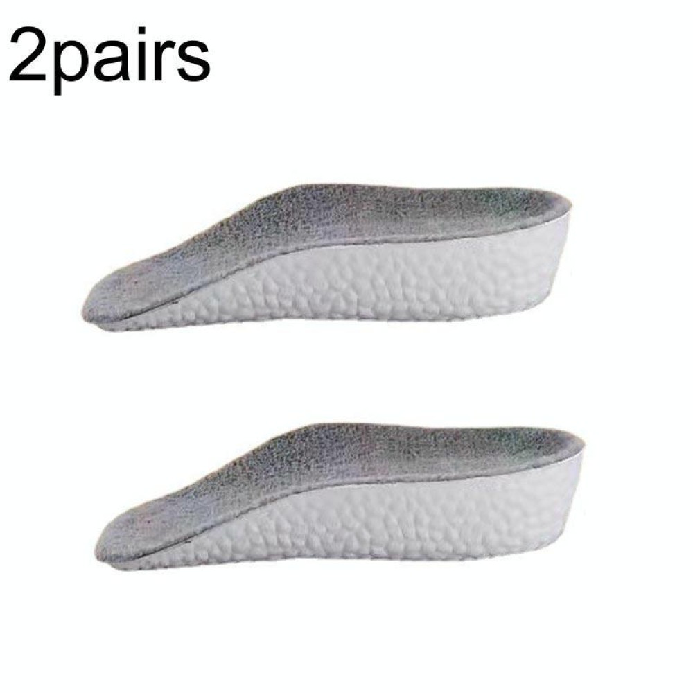 2pairs 3.5cm Cashmere Boost Height Increased  Half Insoles Warm Insoles(Gray)