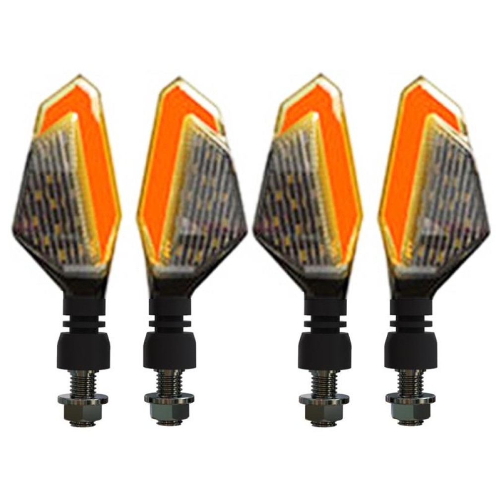MK-236 4pcs 22LED Motorcycle V Line Two Color Turning Light Signal Angle Light(Yellow Red)