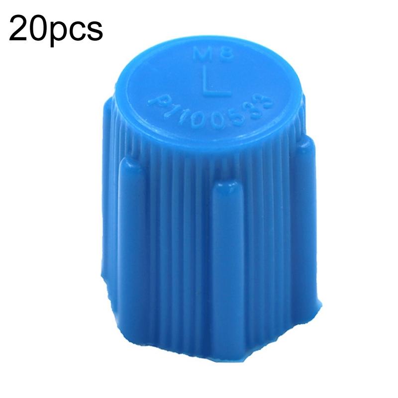 20pcs Automobile Air Conditioning Valve Plastic Dust Cap(High Pressure)