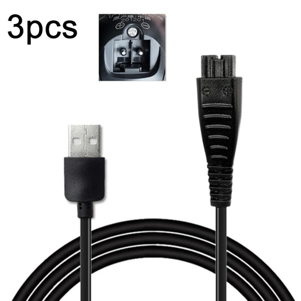 3pcs 4.8V 1.25A USB Charging Cable for Panasonic Electric Shaver ES-LM31 ES-PLM3B