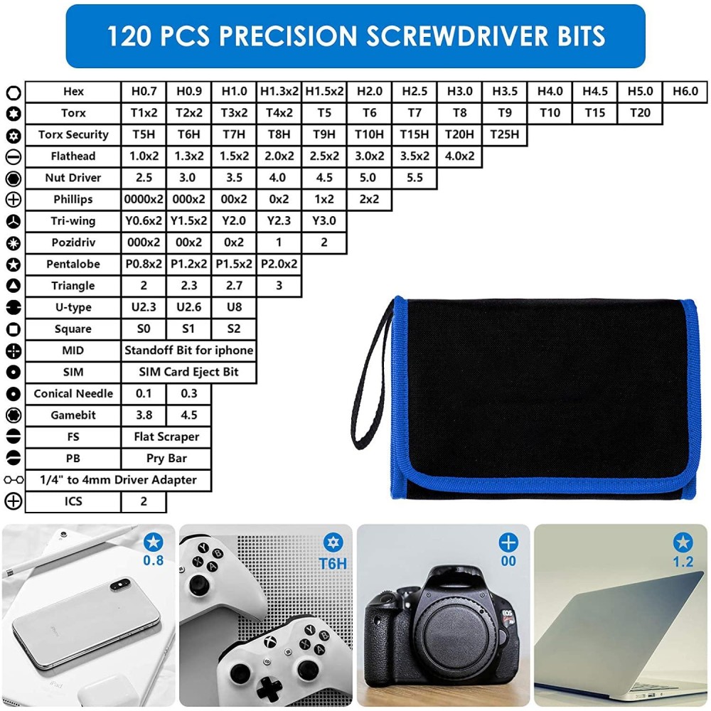 142 In 1 Precision Screwdriver Set Magnetic Screw Driver Bit Kit For PC Phone Repair Tool