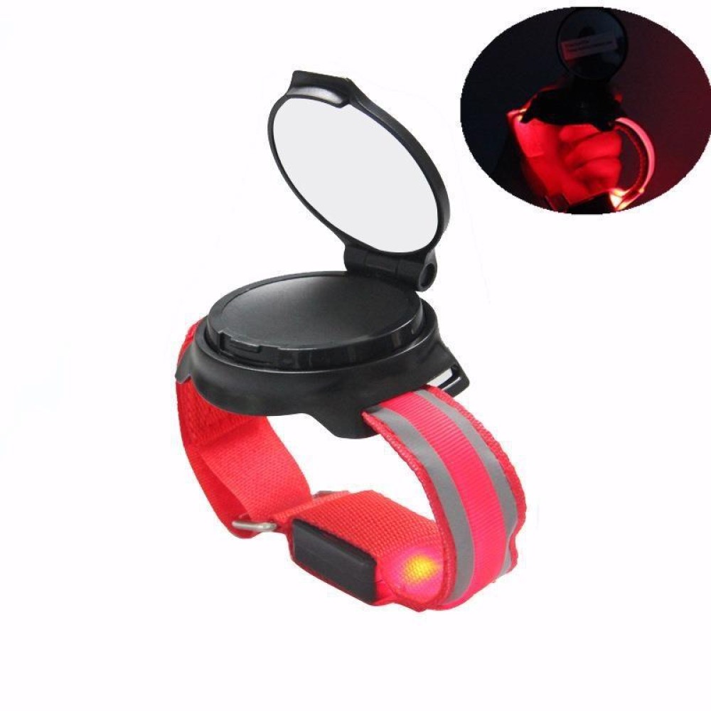 Bicycle 360-degree Rotating Rearview Mirror With Wrist Light