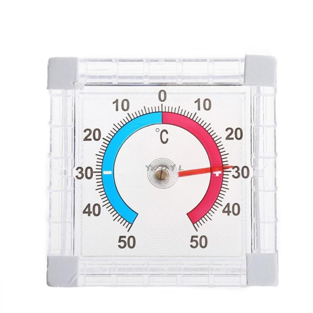 Square Window Door Thermometer Pointer Type Cold And Summer Table(As Show)