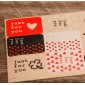 10sheets Love Cake Stickers Baking Stickers Leather Paper Sealing Stickers