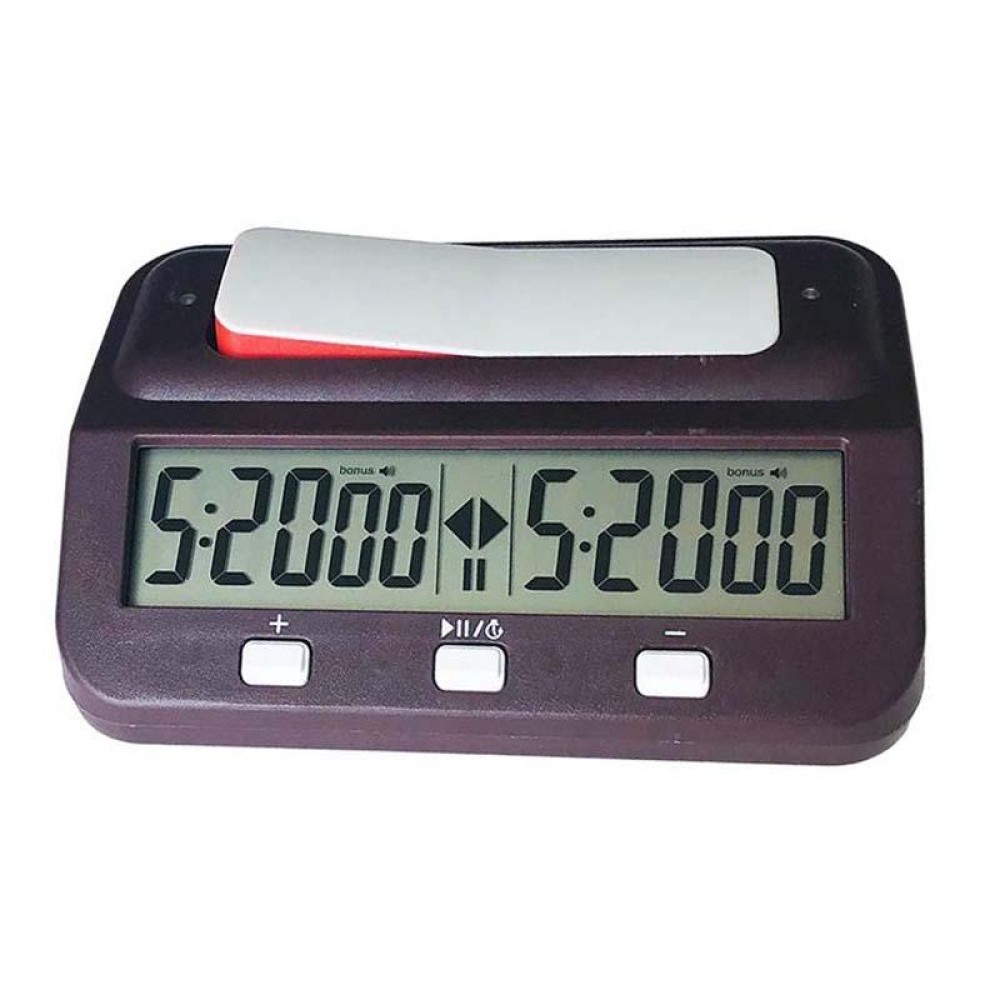 HQT101 Plastic Chess Clock Go Chess Timer(Red Wine)