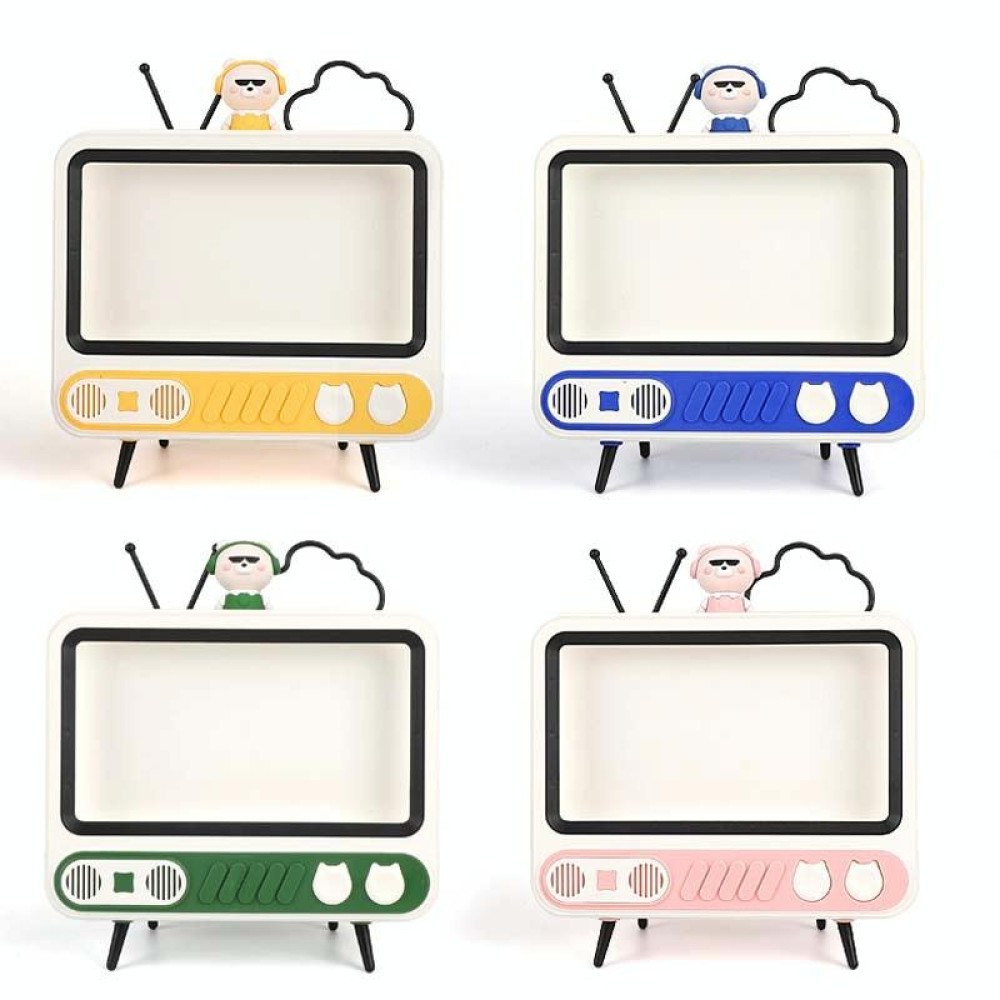 MHT737 With Light Retro TV Shape Phone Stand Desktop Lazy Stand, Color Random Delivery