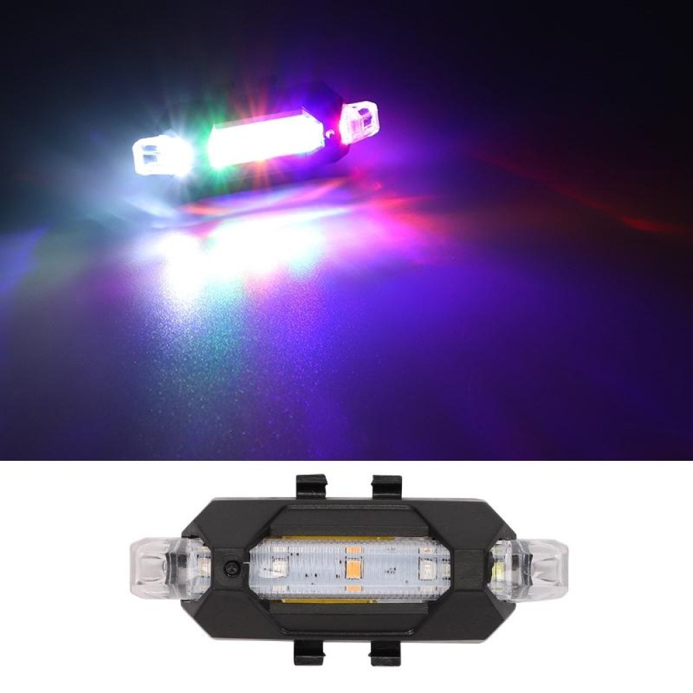 Motorcycle Bicycle Charging Strobe Decorative Warning Tail Light(Color Light)
