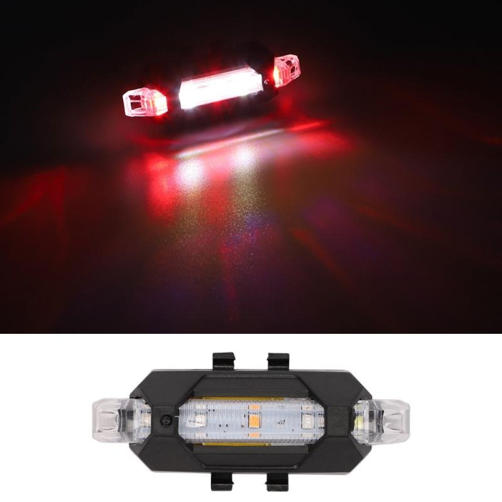 Motorcycle Bicycle Charging Strobe Decorative Warning Tail Light(Red White Light)