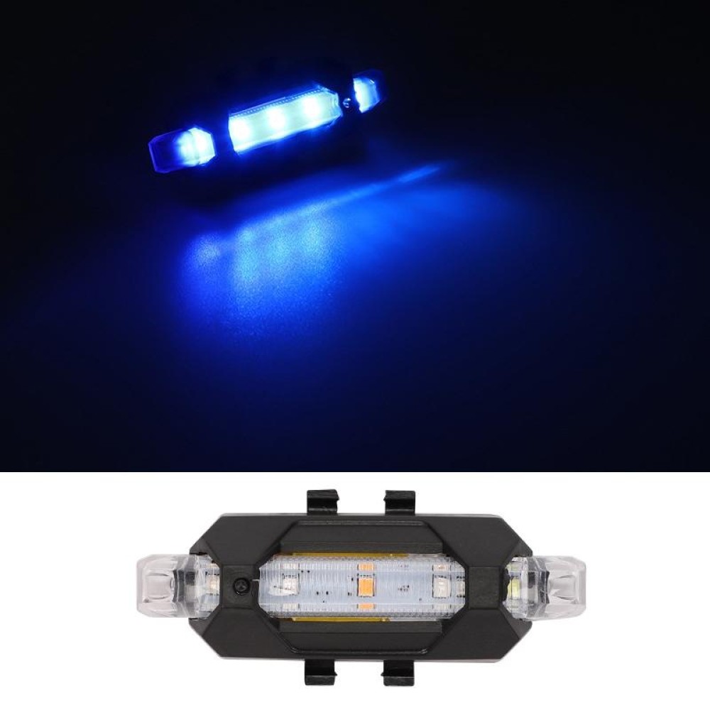 Motorcycle Bicycle Charging Strobe Decorative Warning Tail Light(Blue Light)
