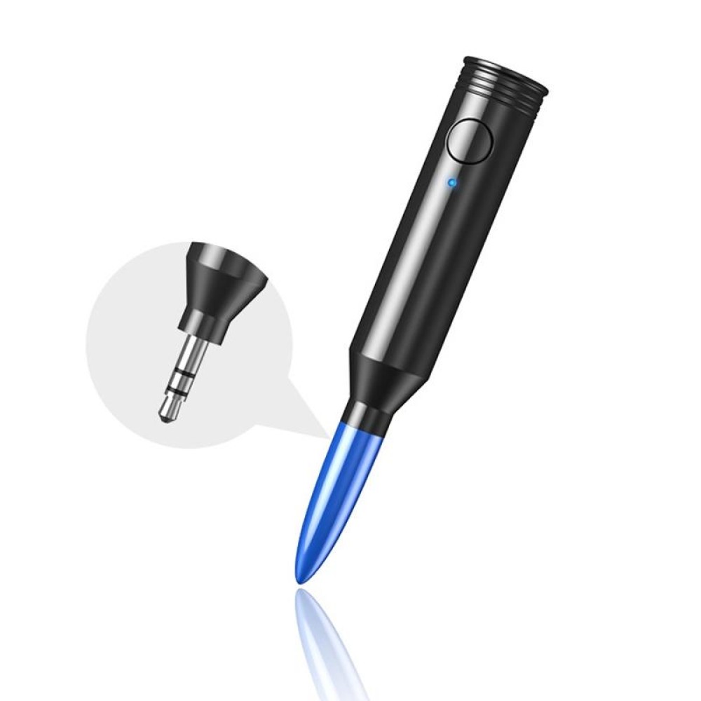 M416 Car Bluetooth Receiver Player Audio Receiver Adapter AUX Converter(Royal Blue)
