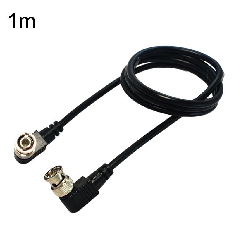 BNC Male to Male Elbow Audio and Video Cable Coaxial Cable, Length: 1m