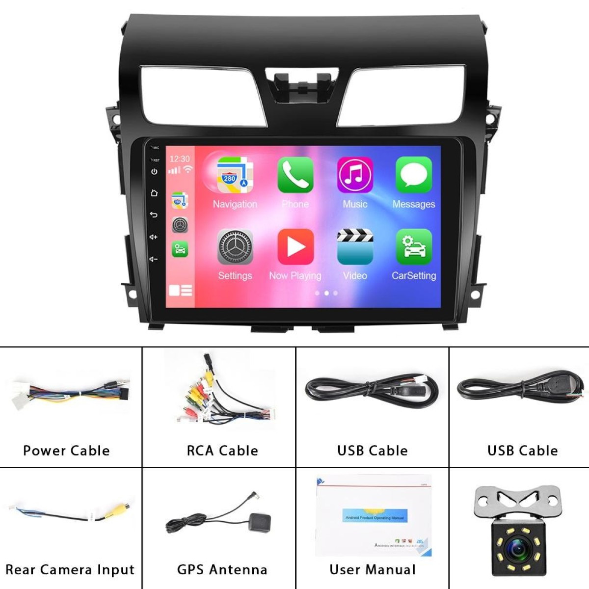 For Nissan Teana 13-16 10.1-Inch Reversing Video Large Screen Car MP5 Player, Style: WiFi Edition 2+64G(Standard+8 Lights Camera)