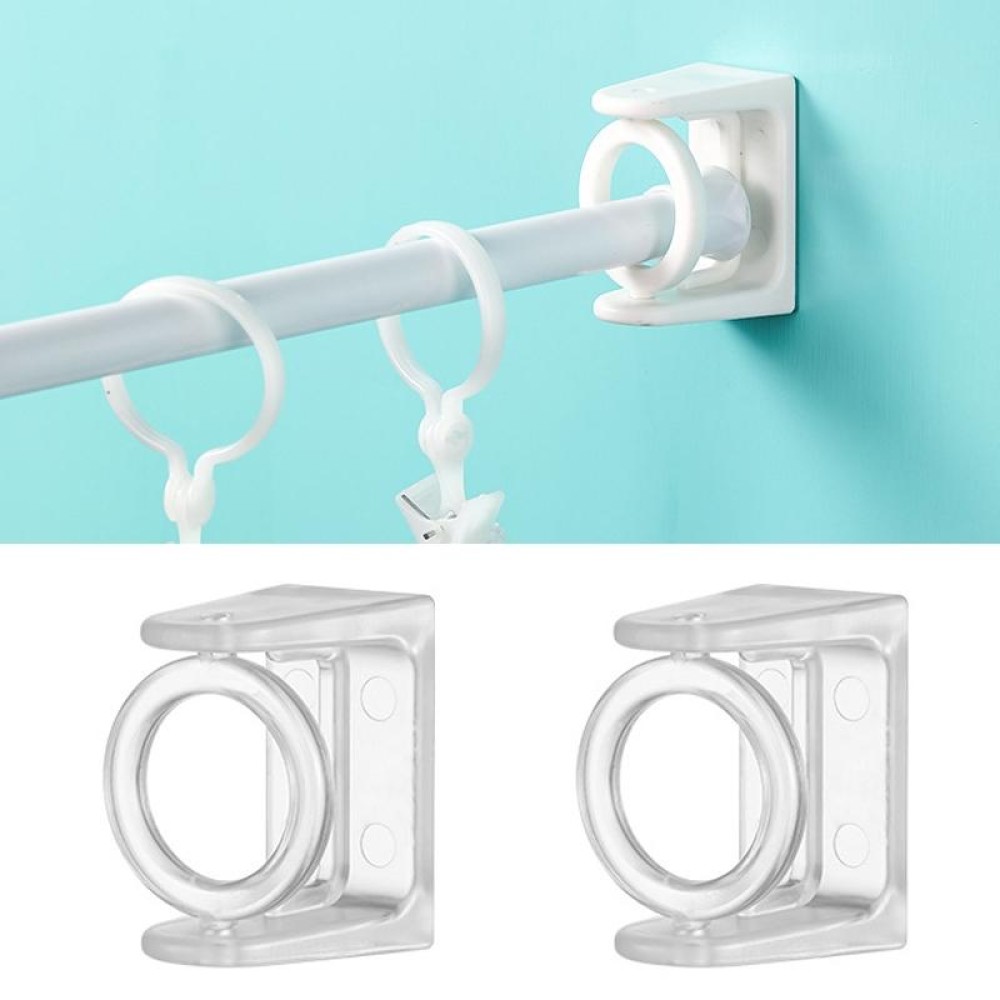 2pcs /Pack Turnable Circle Triangle Ring Telescopic Rod Hook Props Fixed Bracket, Color: Transparent Adhesive Model