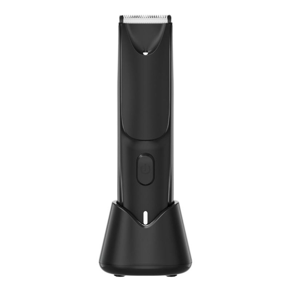 W012 With LED Light Shaver Trimmer Ceramic Head Haircutter(Black)