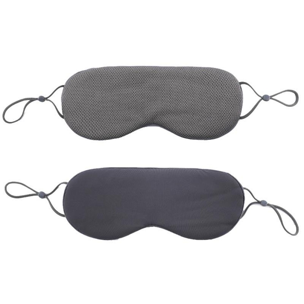 2pcs Double-sided Sleep Eye Mask Elastic Bandage Travel Eyeshade(Classical Gray + Deep Gray)