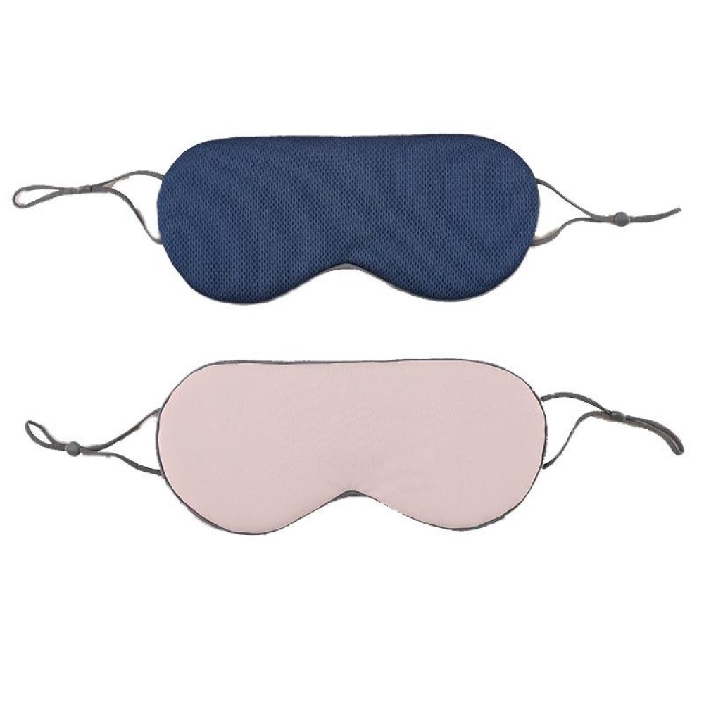 2pcs Double-sided Sleep Eye Mask Elastic Bandage Travel Eyeshade(Deep Blue+Pink)