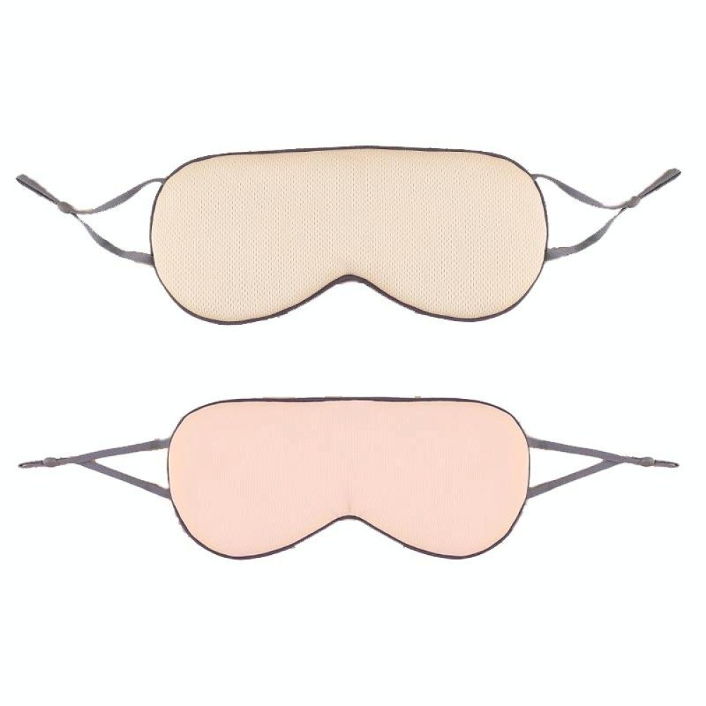 2pcs Double-sided Sleep Eye Mask Elastic Bandage Travel Eyeshade(Beige+Shallow Pink)
