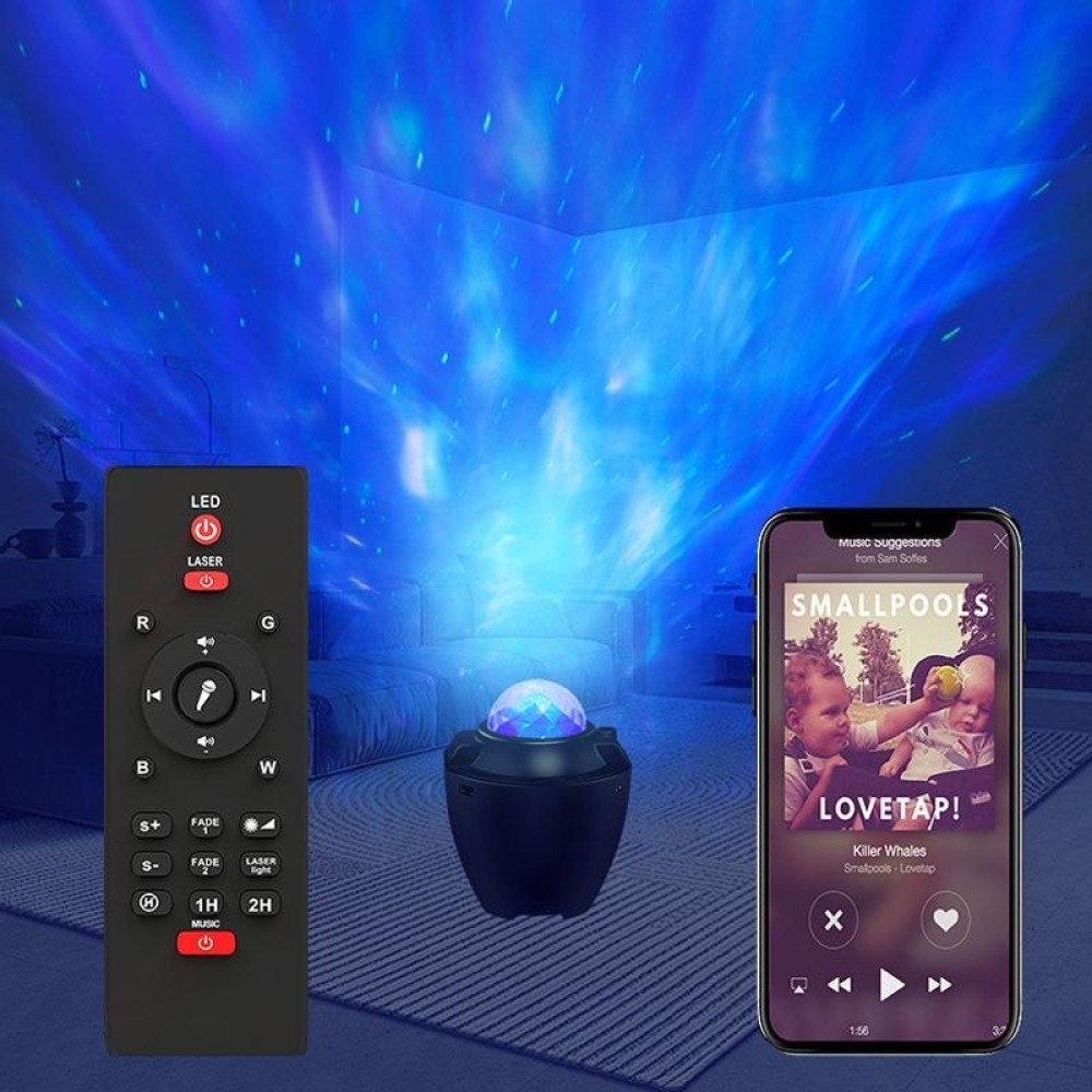 LED Projection Light Bluetooth Connection Remote Control Atmosphere Light RGB Music Night Light