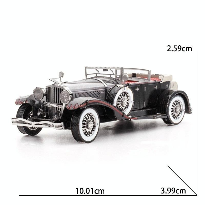 1935 J-type Car 3D Three-dimensional Metal Car Assembly Model DIY Puzzles Toy