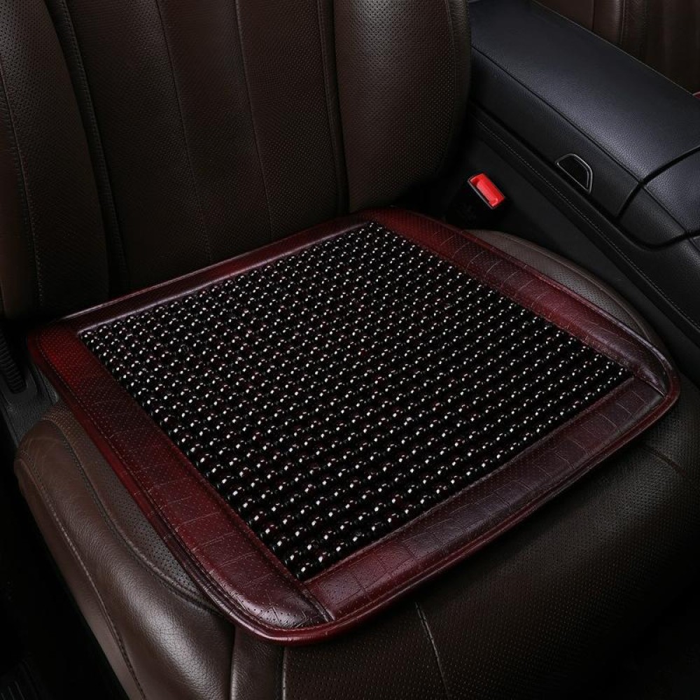 Car Maple Wood Beads Cushion Summer Massage Office Cold Cushion, Style: Small Square Pad(Red Edge Red Beads)