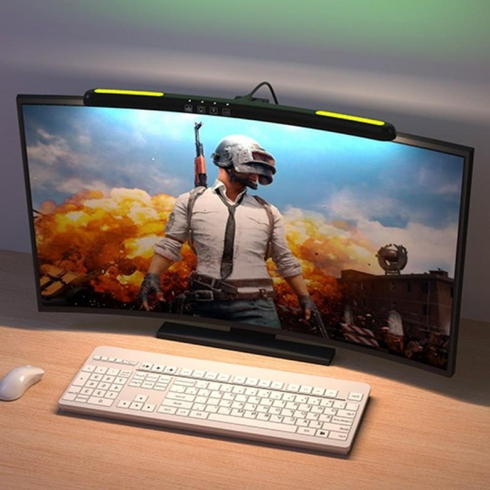 Laptop Curved Screen Hanging Lamp Computer Desk Light With RGB Backlight