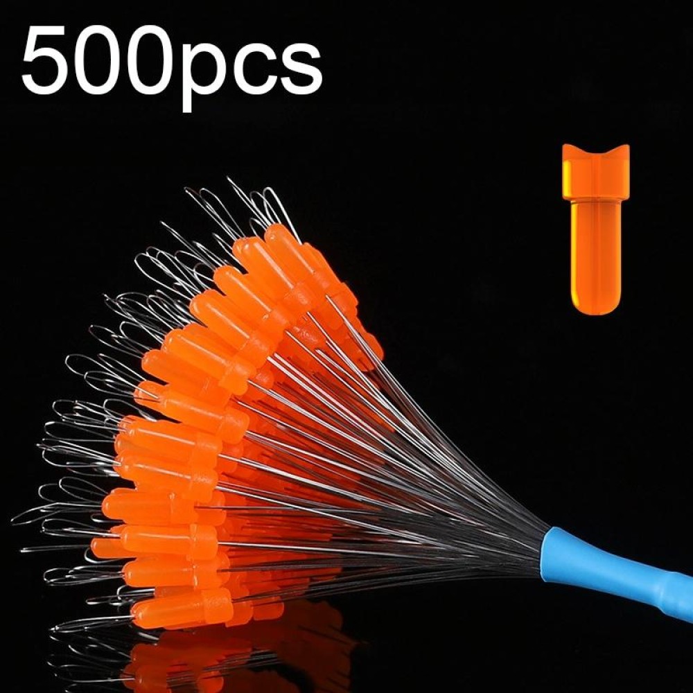 5sets/500pcs Space Bean Positioning Rod Slightly Bean Fishing Gear Supplies, Size: L(Orange T-shaped)