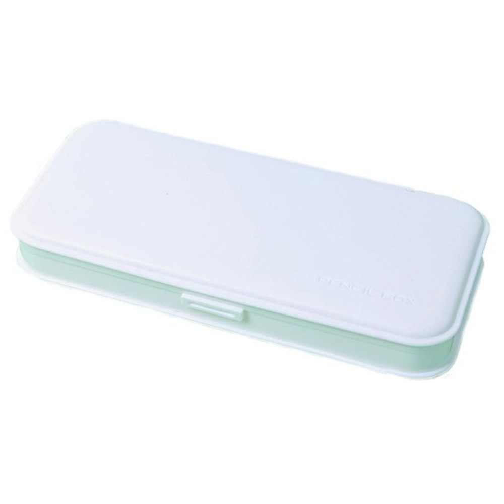 WJ-WJH-2 Plastic Compartment Large-capacity Shatter-resistant Flip-top Stationery Box(White)