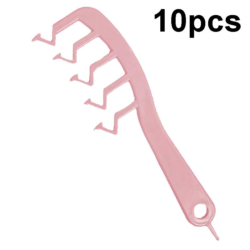 10pcs Z Shape Hair Combs Portable Hair Styling Tool(Pink)