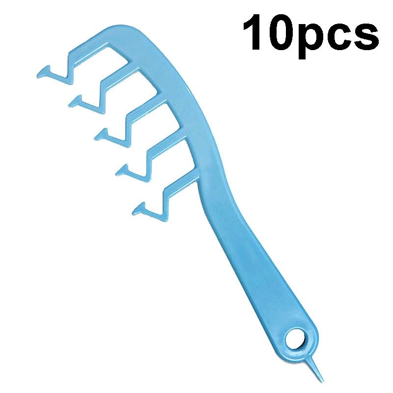 10pcs Z Shape Hair Combs Portable Hair Styling Tool(Blue)