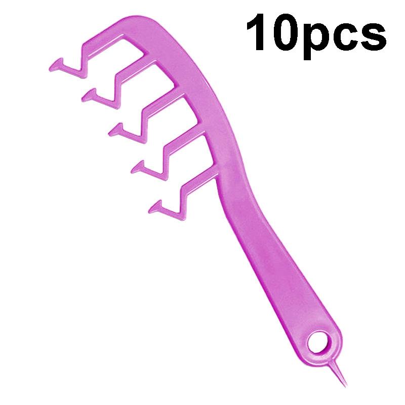 10pcs Z Shape Hair Combs Portable Hair Styling Tool(Purple)