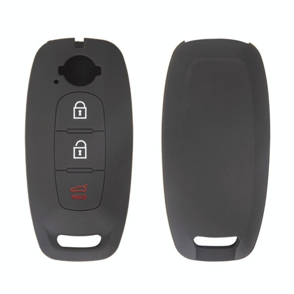 For 2023 Nissan Altima 2pcs Three-Button Key Silicone Protective Case(Black)