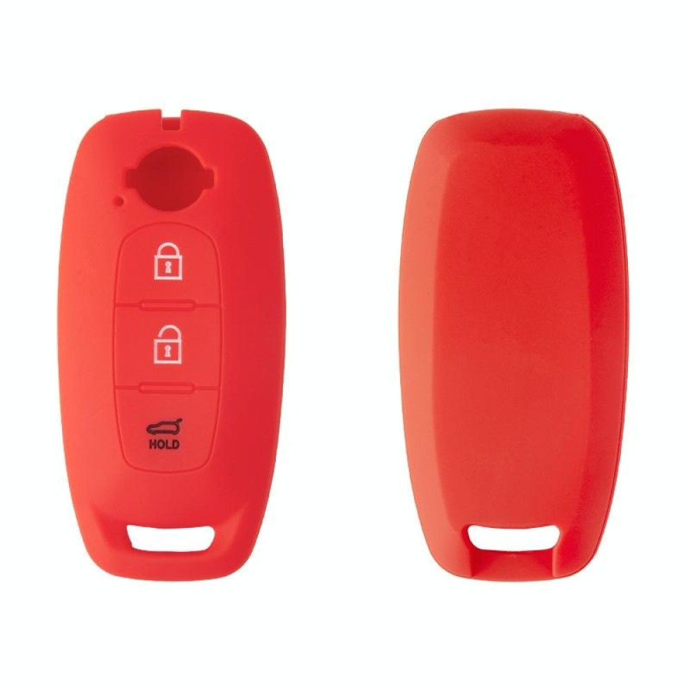 For 2023 Nissan Altima 2pcs Three-Button Key Silicone Protective Case(Red)
