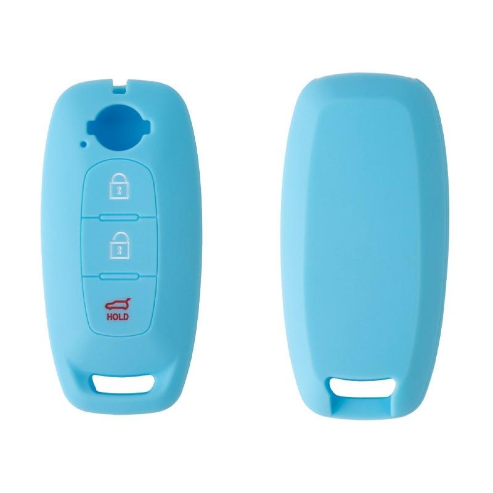 For 2023 Nissan Altima 2pcs Three-Button Key Silicone Protective Case(Blue)
