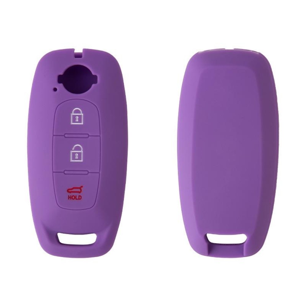 For 2023 Nissan Altima 2pcs Three-Button Key Silicone Protective Case(Purple)