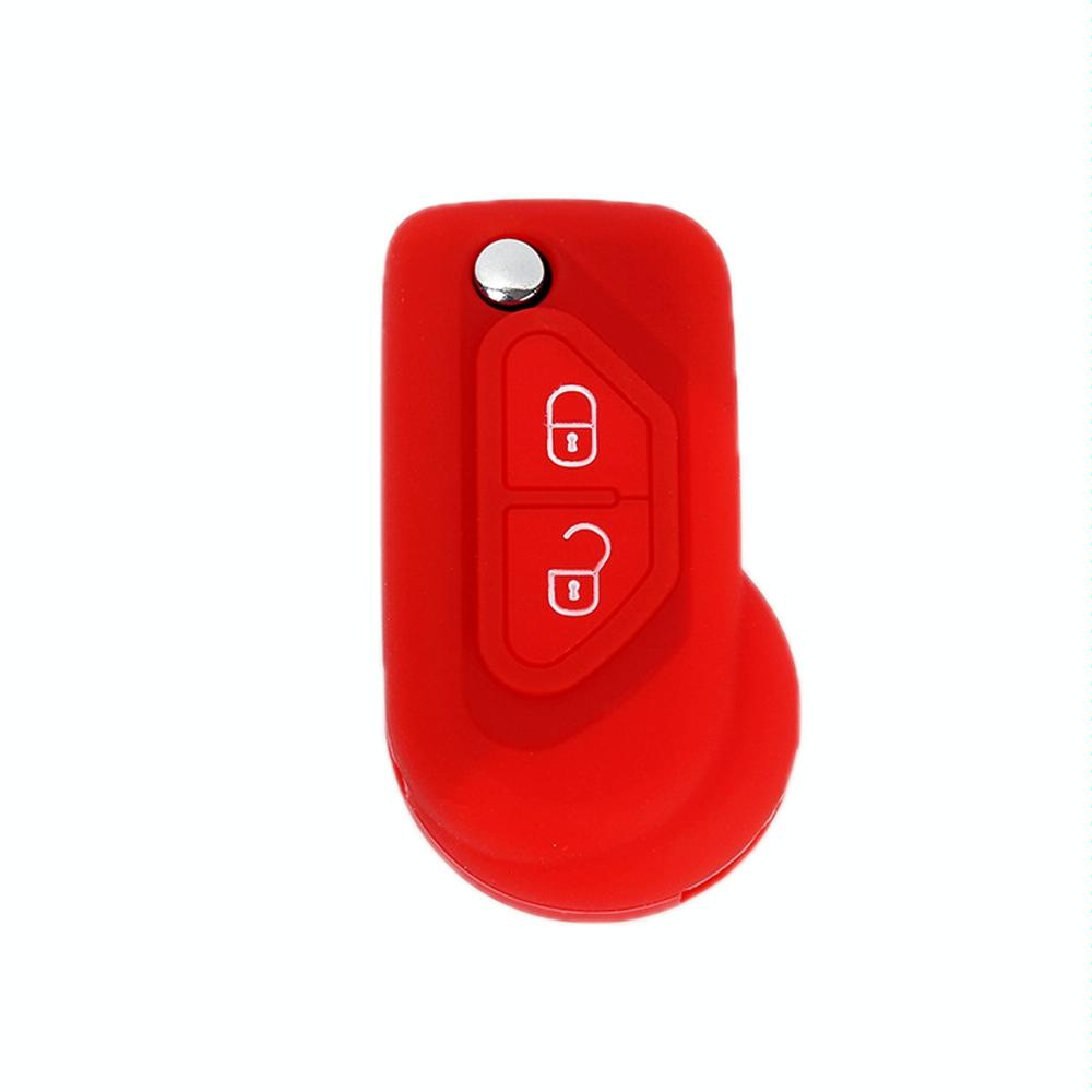 For Citroen C5/Elysee 2pcs Silicone Key Protector(Red)