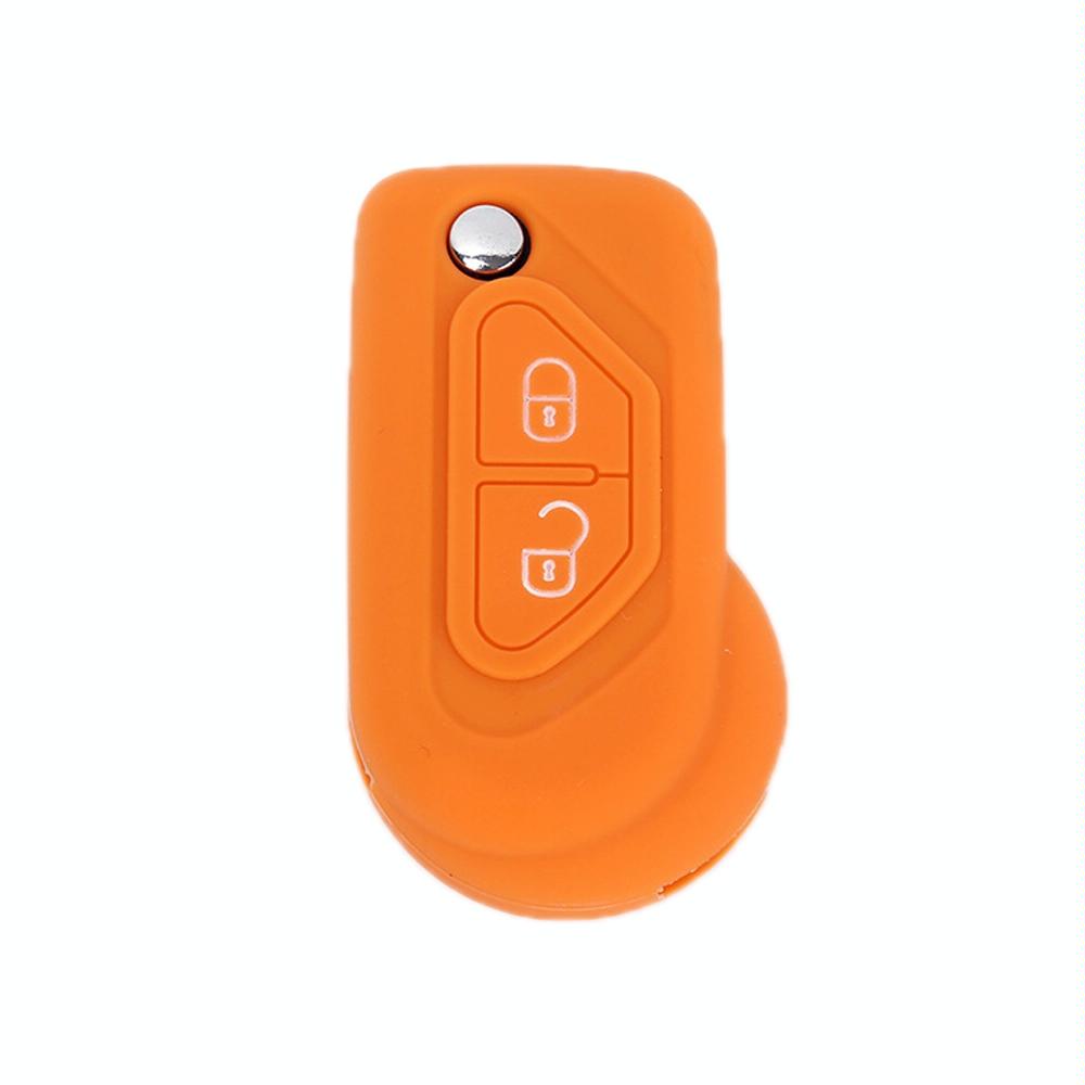 For Citroen C5/Elysee 2pcs Silicone Key Protector(Orange)