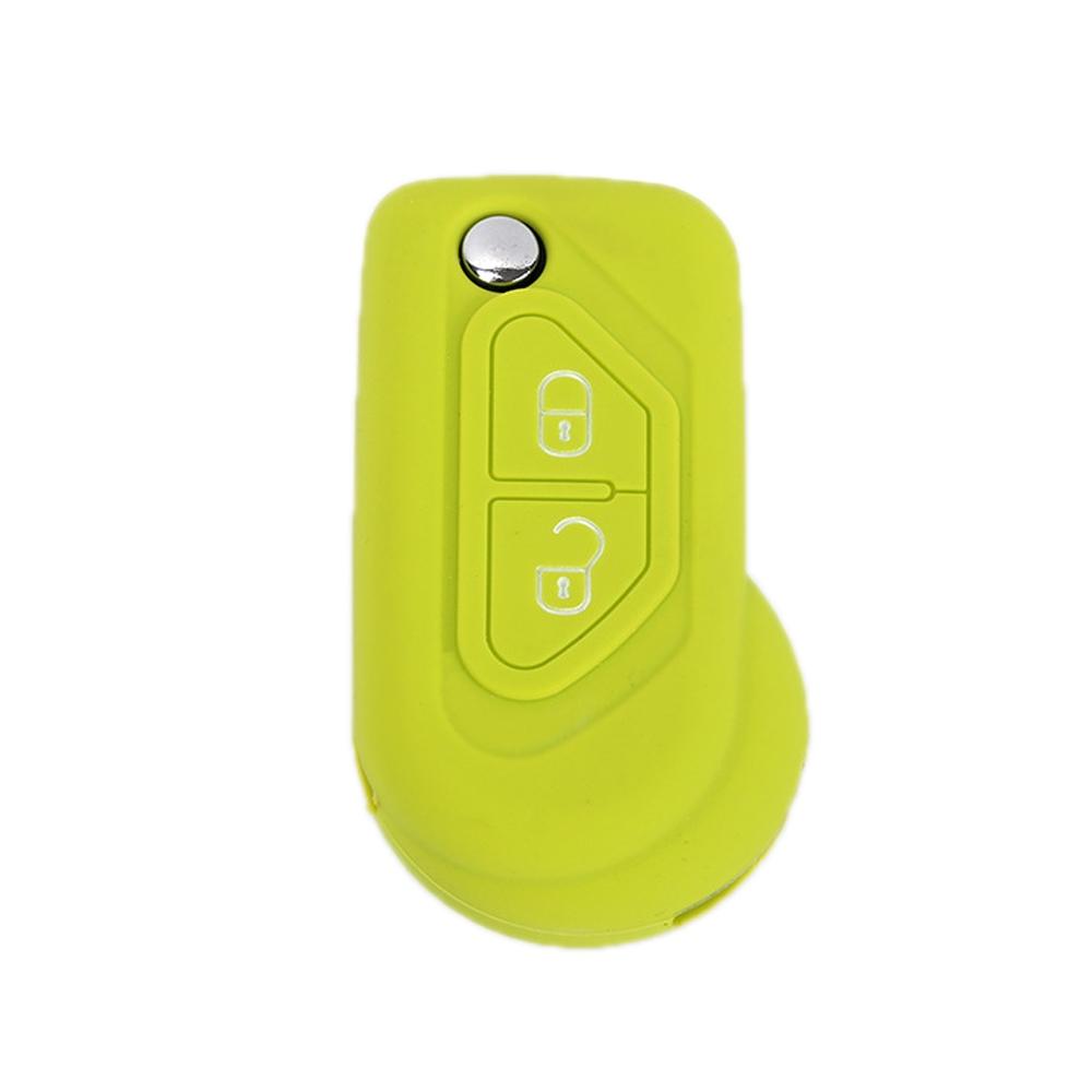 For Citroen C5/Elysee 2pcs Silicone Key Protector(Apple Green)