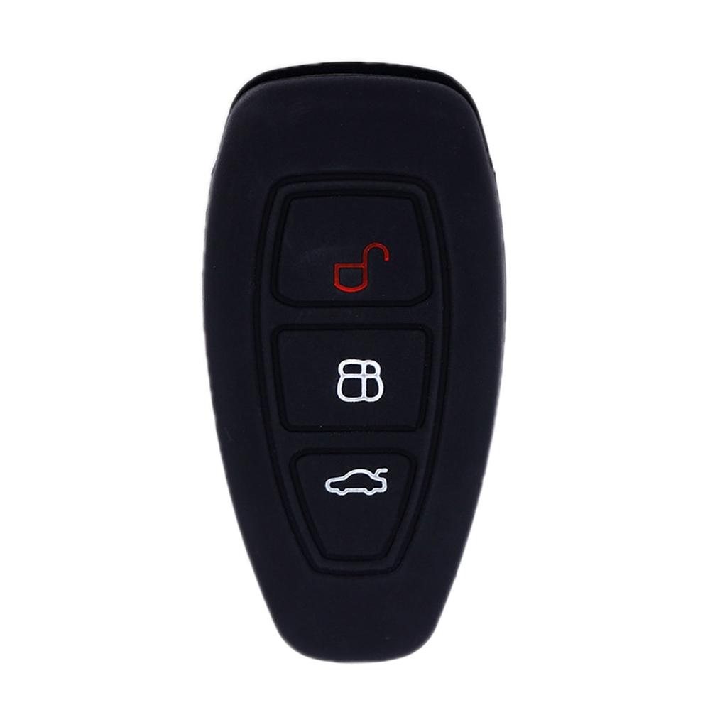 For Ford Focus/Mondeo 2pcs Folding Three-Button Key Protect Cover(Black)