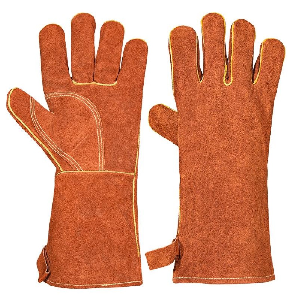 A2416 Cowhide High Temperature Resistant Welding Flame Retardant Anti-slip Insulation Gloves