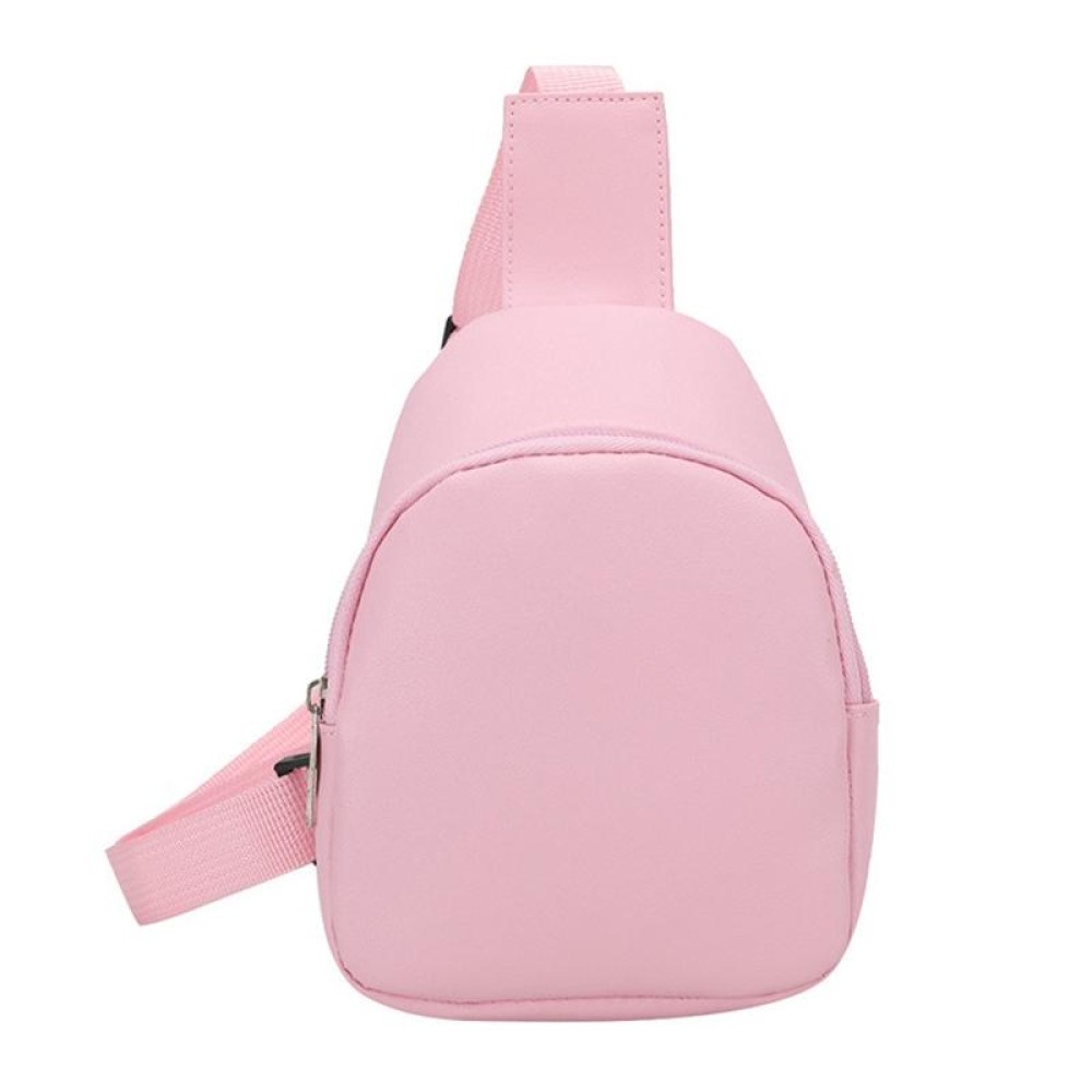 Children Casual Messenger Bag Single-shoulder Coin Chest Bag(Pink)